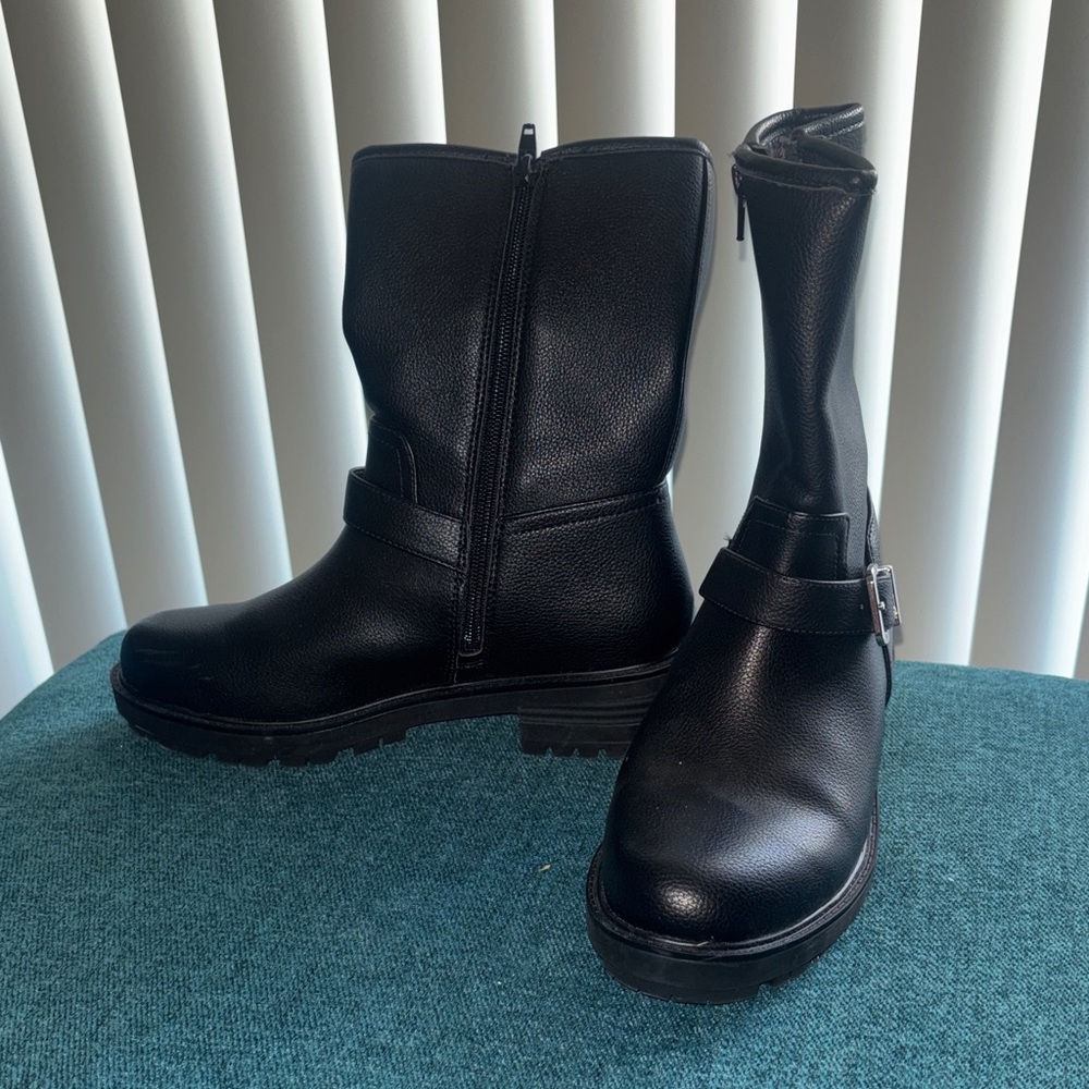 Kelly & Katie Black Combat Boots